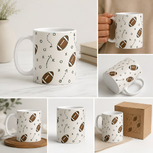 Fußballtrainer-Spielmuster-Tasse Sportfan-Kaffee Kaffeetasse