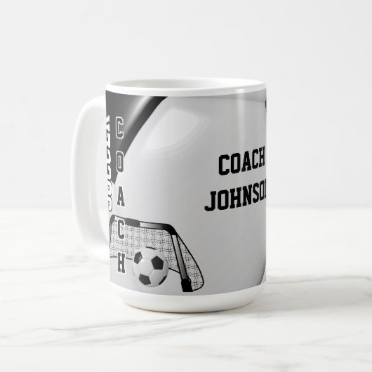 Fußballtrainer Sport Kaffeetasse (Vorderseite Links)