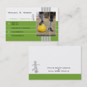 Fußballtrainer | Sportgeschenke Grün Visitenkarte (Vorne/Hinten)
