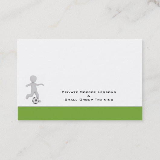 Fußballtrainer | Sportgeschenke Grün Visitenkarte (Rückseite)