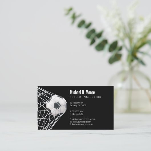Fußballtrainer | Sportgeschenke Visitenkarte (Stehend Vorderseite)