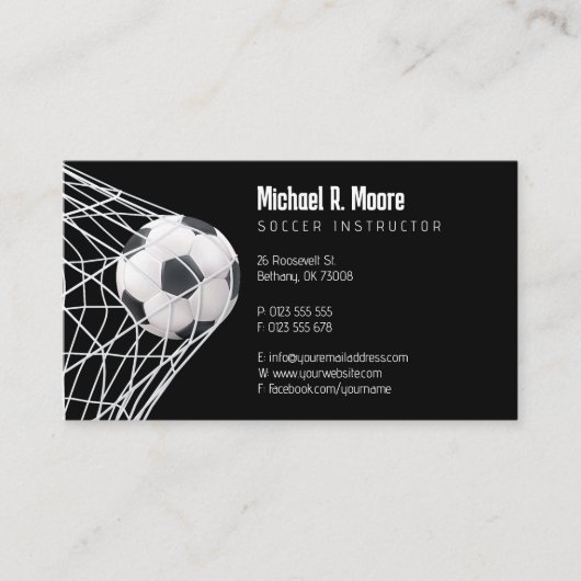 Fußballtrainer | Sportgeschenke Visitenkarte (Vorderseite)