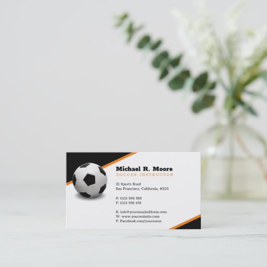 Fußballtrainer | Sportgeschenke Visitenkarte (Stehend Vorderseite)