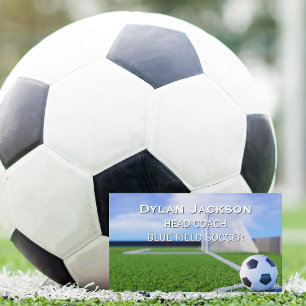 Fußballtrainer Sportstadion Fotografie Visitenkarte