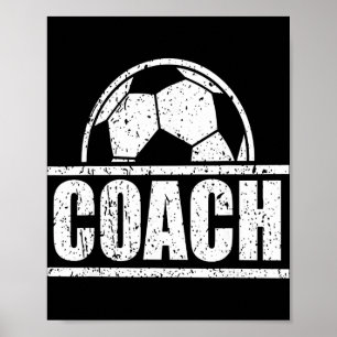 Fußballtrainer Sporttrainerstab Fußballvater Vater Poster