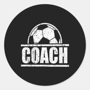Fußballtrainer Sporttrainerstab Fußballvater Vater Runder Aufkleber
