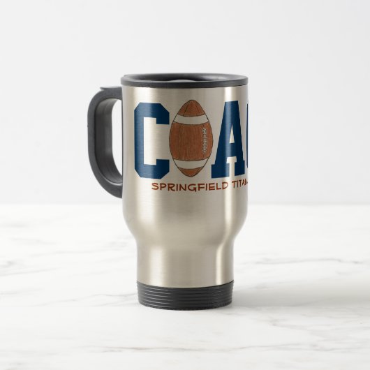 Fußballtrainer-Tasse Reisebecher (Vorderseite Links)