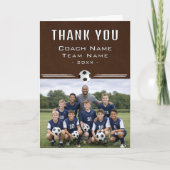 Fußballtrainer Teamfoto Danke (Vorderseite)
