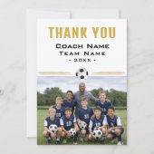 Fußballtrainer-Teamfoto Danke (Vorderseite)