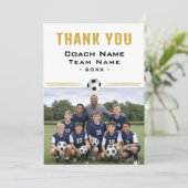 Fußballtrainer-Teamfoto Danke (Stehend Vorderseite)