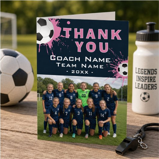Fußballtrainer Teamfoto Danke