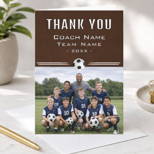 Fußballtrainer Teamfoto Danke