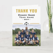 Fußballtrainer-Teamfoto Danke (Vorderseite)