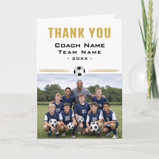 Fußballtrainer-Teamfoto Danke (Vorderseite)