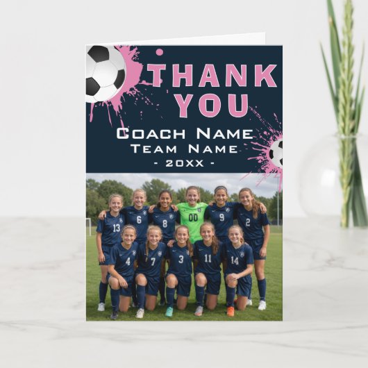 Fußballtrainer Teamfoto Danke (Vorderseite)