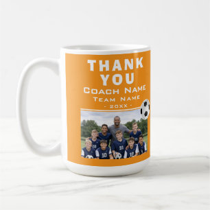 Fußballtrainer-Teamfoto-Dankeschön Kaffeetasse