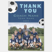 Fußballtrainer-Teamfoto-Dankeschön Magnet (Vorderseite)