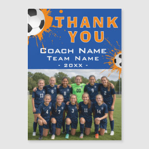 Fußballtrainer-Teamfoto-Dankeschön-Magnet  Magnetkarte
