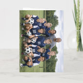 Fußballtrainer-Teamfoto Dankeskarte (Rückseite)