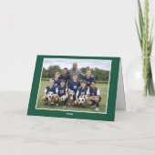 Fußballtrainer-Teamfoto Dankeskarte (Rückseite)