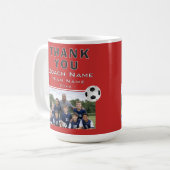 Fußballtrainer-Teamfoto Kaffeetasse (Vorderseite Links)