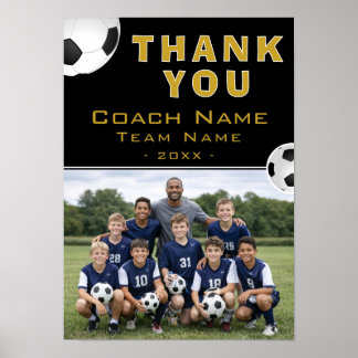 Fußballtrainer-Teamfoto Poster
