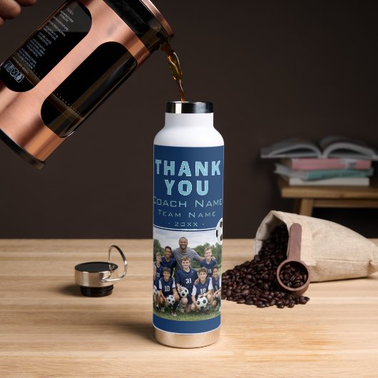 Fußballtrainer-Teamfoto Trinkflasche (Kaffee)