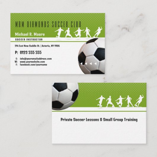 Fußballtrainer-Trainer | Sportgeschenke Visitenkarte (Vorne/Hinten)