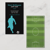 Fußballtrainer (Türkis) Visitenkarte (Vorne/Hinten)