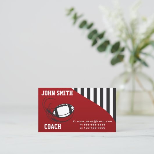 Fußballtrainer Visitenkarte (Stehend Vorderseite)