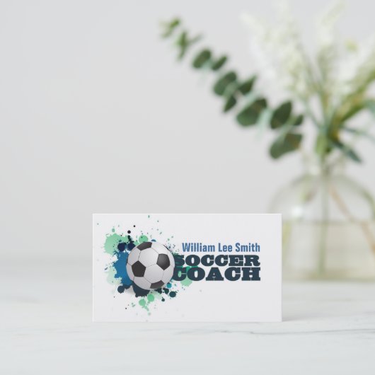 Fußballtrainer Visitenkarte (Stehend Vorderseite)