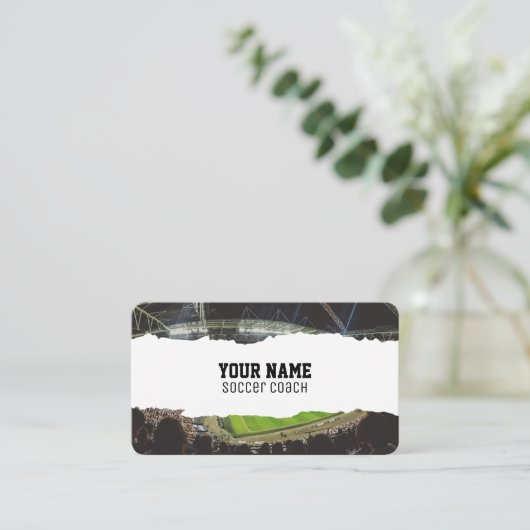 Fußballtrainer Visitenkarte (Stehend Vorderseite)