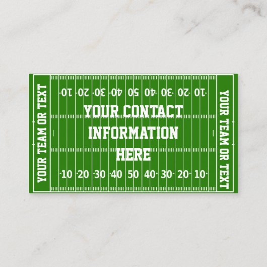 Fußballtrainer Visitenkarte (Rückseite)