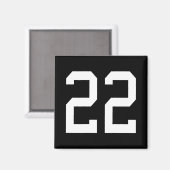 Fußballtraining Number 22 Byck Design Magnet (Vorderseite/Rückseite)