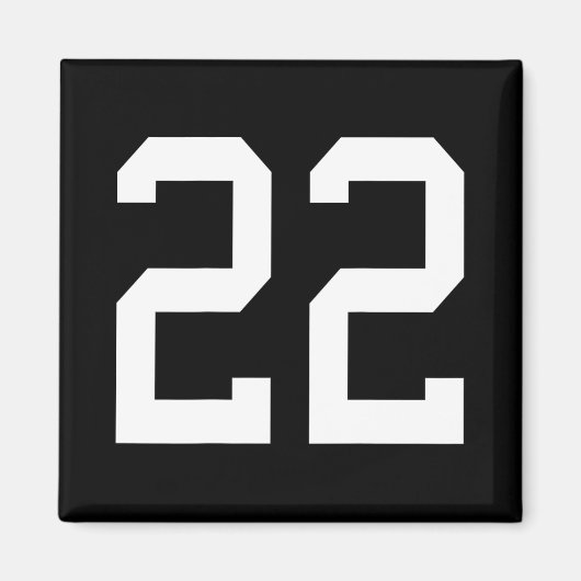 Fußballtraining Number 22 Byck Design Magnet (Vorne)