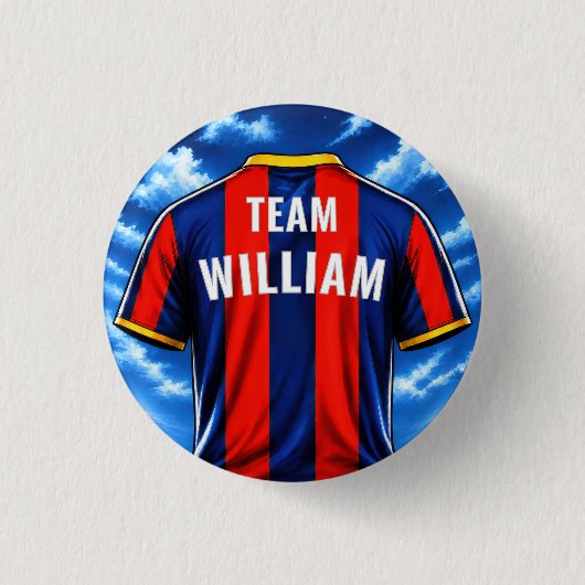 Fußballtrikot Geburtstagsfeier Button (Vorderseite)