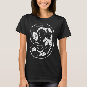 Fußballtrikot Nummer 9 Skizzierter Fußball Byll St T-Shirt