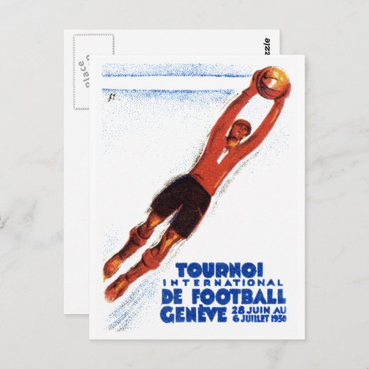 Fußballturnier 1930 postkarte (Vorne/Hinten)