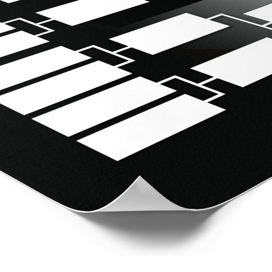 Fußballturnier-Bracket für 32 Teams Poster (Ecke)