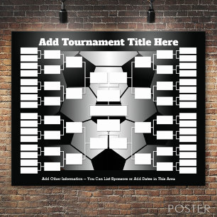 Fußballturnier-Bracket für 32 Teams Poster