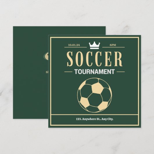 Fußballturnier Einladung (Vorne/Hinten)