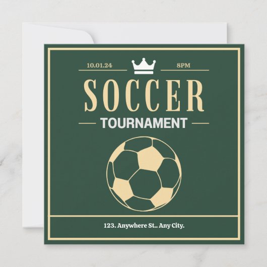Fußballturnier Einladung (Vorderseite)
