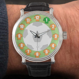 Fußballuhr - mit alten Shirts Armbanduhr