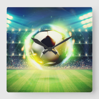 Fußballuhr Quadratische Wanduhr