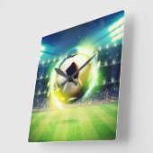 Fußballuhr Quadratische Wanduhr (Winkel)