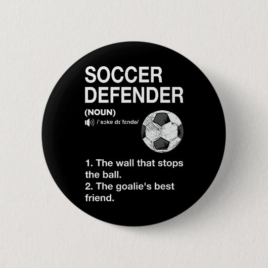 Fußballverteidiger Definition Fußballspieler Fußba Button (Vorderseite)