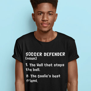 Fußballverteidiger Funny Definition Fußball Wort T-Shirt