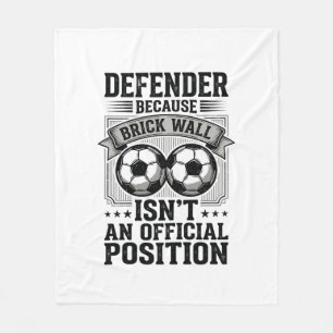 Fußballverteidiger-Ziegelmauer Vintage-Shirt-Desig Fleecedecke