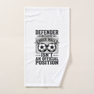 Fußballverteidiger-Ziegelmauer Vintage-Shirt-Desig Handtuch