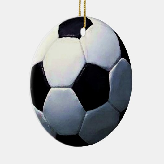 Fußballverzierungen - Fußballball Keramik Ornament (Rechts)
